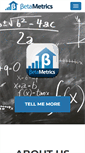 Mobile Screenshot of betametrics.com